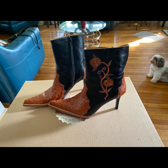 Ostrich cowboy boots - Picture 2 of 3